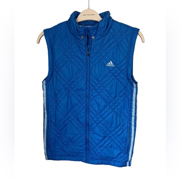 Adidas Y2K Blue Quilted Vest XL - Picture 1 of 4